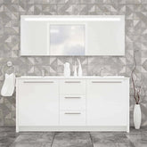 Casa Mare Nona 71 Glossy White Double Sink Vanity and Sink Combo - Nona180GW-71-S